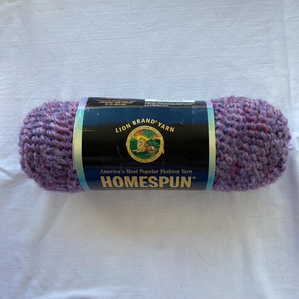 Lion Brand Purple Yarn